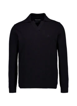Marc O'Polo, Pullover, Baumwolle-Wolle, Schwarz