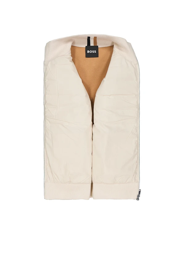 BOSS Black, Strickblouson Hernesto, Baumwolle-Wolle wattiert, ecru BOSS Black, Strickblouson Hernesto, Baumwolle-Wolle Wattiert, Ecru -Herrenausstatter Verkaufe 452062 norm3