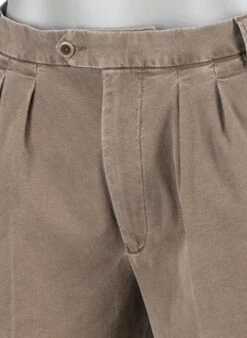 Alberto, Bundfaltenhose Ted, Wide Fit, Baumwoll-Stretch, Cropped, Braun Meliert 4 Alberto, Bundfaltenhose Ted, Wide Fit, Baumwoll-Stretch, Cropped, Braun Meliert -Herrenausstatter Verkaufe 452086 norm4