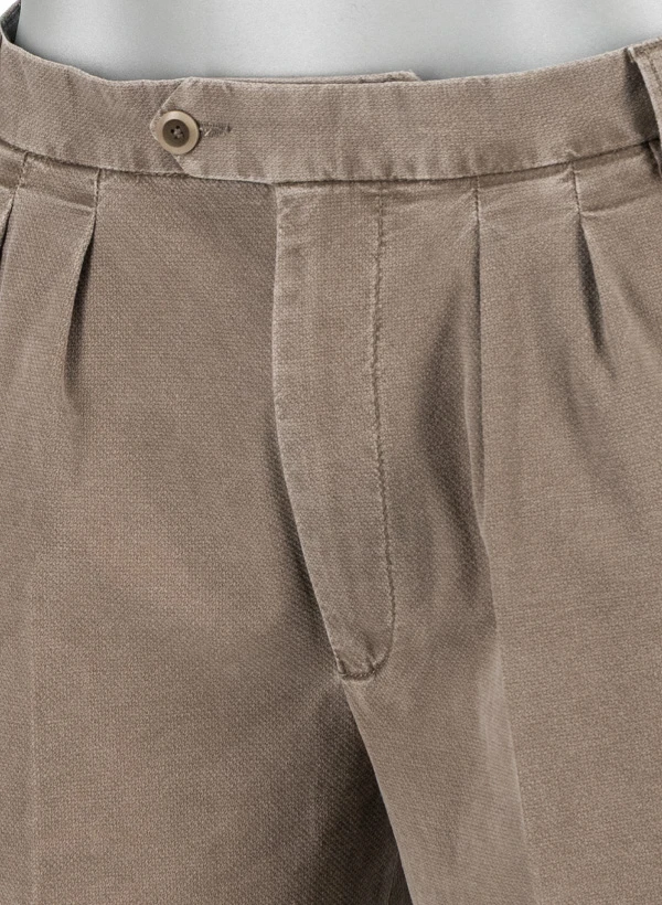 Alberto, Bundfaltenhose Ted, Wide Fit, Baumwoll-Stretch, cropped, braun meliert Alberto, Bundfaltenhose Ted, Wide Fit, Baumwoll-Stretch, Cropped, Braun Meliert -Herrenausstatter Verkaufe 452086 norm4
