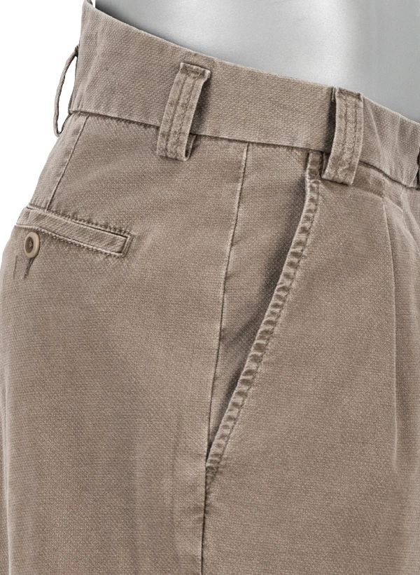 Alberto, Bundfaltenhose Ted, Wide Fit, Baumwoll-Stretch, cropped, braun meliert Alberto, Bundfaltenhose Ted, Wide Fit, Baumwoll-Stretch, Cropped, Braun Meliert -Herrenausstatter Verkaufe 452086 norm5