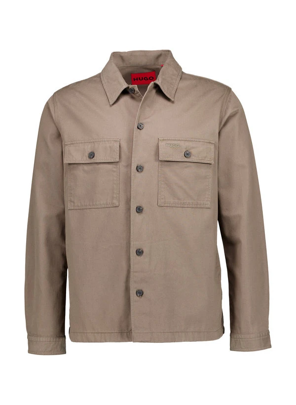 HUGO, Overshirt Epoldo, Baumwolle, greige HUGO, Overshirt Epoldo, Baumwolle, Greige -Herrenausstatter Verkaufe 452095 norm