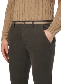 Mason's, Chino Torino, Slim Fit, Cord, Dunkelbraun -Herrenausstatter Verkaufe 452153 norm3