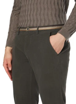 Mason's, Chino Torino, Slim Fit, Baumwolle, Asphaltgrün -Herrenausstatter Verkaufe 452160 norm3