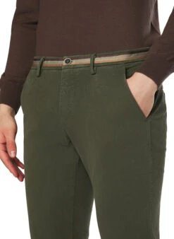 Mason's, Chino Torino, Slim Fit, Baumwolle, Oliv 3 Mason's, Chino Torino, Slim Fit, Baumwolle, Oliv -Herrenausstatter Verkaufe 452164 norm3