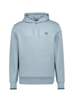 Fred Perry, Hoodie, Baumwolle, Graublau