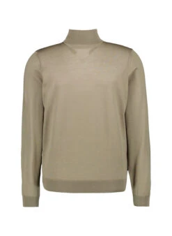 BOSS Black, Rollkragenpullover, Schurwolle, Braun