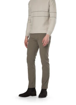 BOSS Black, Hose Delaware, Slim Fit, Cord, Grünbraun