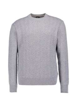 BOSS Black, Pullover Hitalo, Schurwolle, Silber