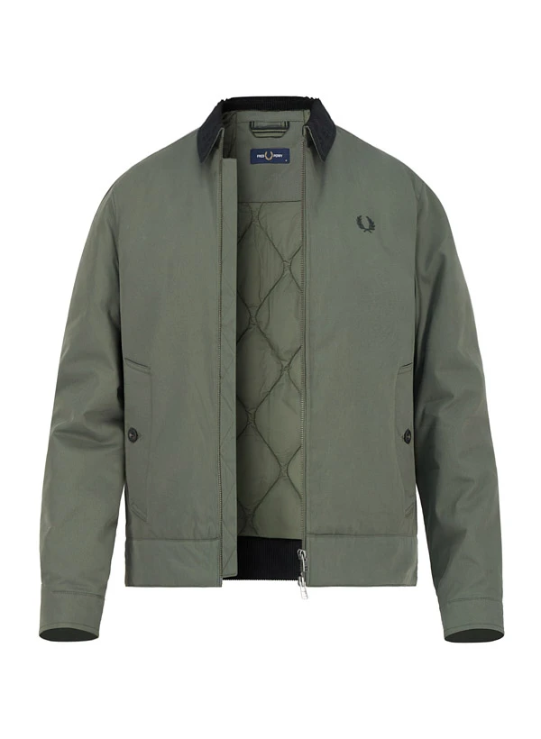 Fred Perry, Jacke, Baumwolle wattiert, militärgrün Fred Perry, Jacke, Baumwolle Wattiert, Militärgrün -Herrenausstatter Verkaufe 452314 norm