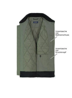 Fred Perry, Jacke, Baumwolle Wattiert, Militärgrün 2 Fred Perry, Jacke, Baumwolle Wattiert, Militärgrün -Herrenausstatter Verkaufe 452314 norm3