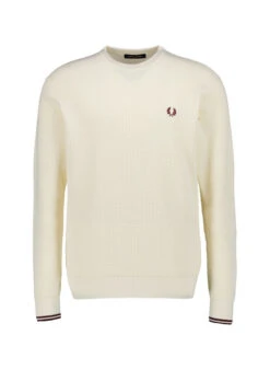 Fred Perry, Pullover, Baumwolle, Ecru