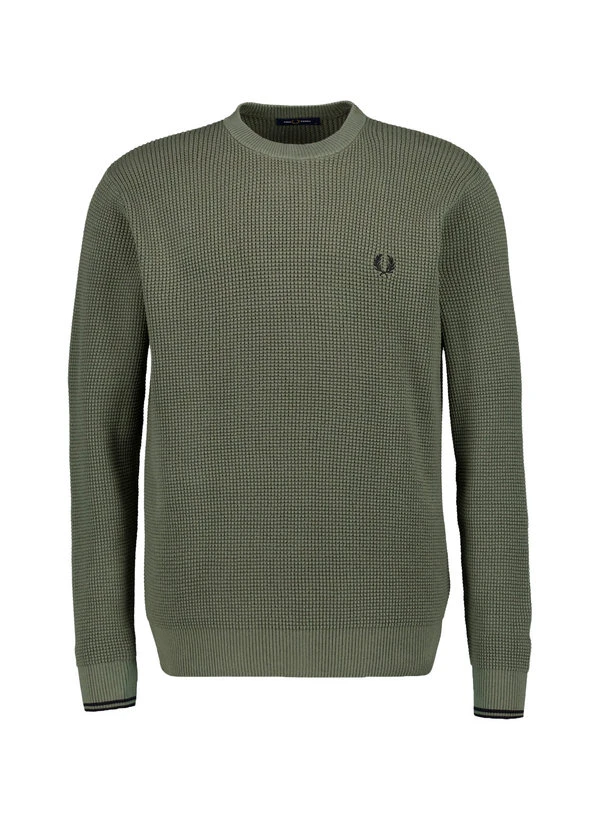 Fred Perry, Pullover, Baumwolle, grün Fred Perry, Pullover, Baumwolle, Grün -Herrenausstatter Verkaufe 452325 norm