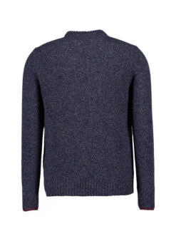 MAERZ Muenchen, Pullover, Merinowolle Extrafein, Navy Meliert 2 MAERZ Muenchen, Pullover, Merinowolle Extrafein, Navy Meliert -Herrenausstatter Verkaufe 452329 norm2