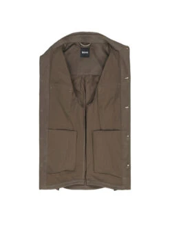 BOSS Black, Overshirt, Relaxed Fit, Baumwoll-Stretch, Braun 2 BOSS Black, Overshirt, Relaxed Fit, Baumwoll-Stretch, Braun -Herrenausstatter Verkaufe 452372 norm3