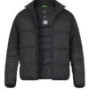 BOSS Green, Daunenjacke Block-X, Mikrofaser Wasserabweisend, Schwarz
