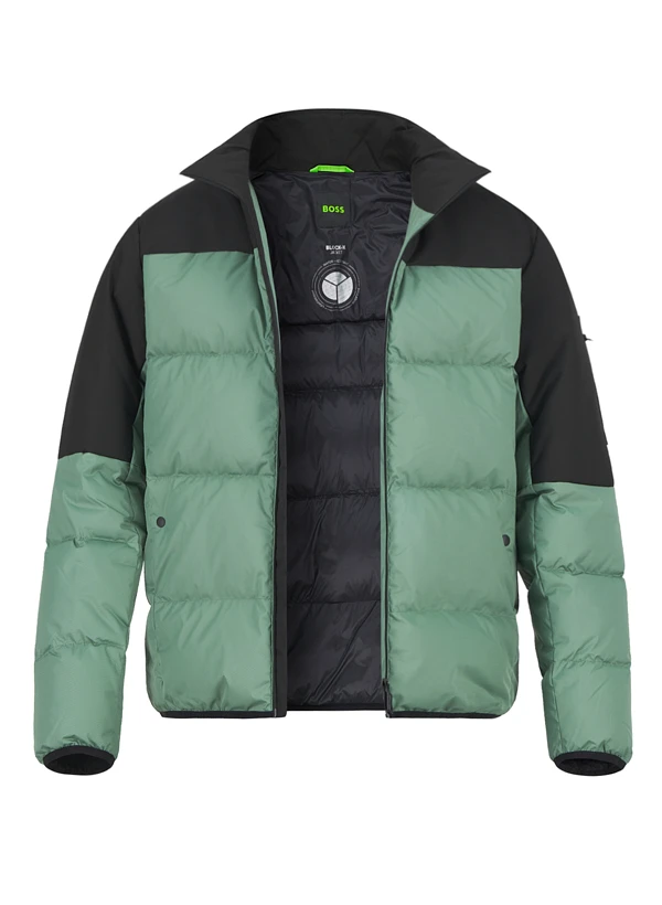 BOSS Green, Daunenjacke Block-X, Mikrofaser wasserabweisend, grün BOSS Green, Daunenjacke Block-X, Mikrofaser Wasserabweisend, Grün -Herrenausstatter Verkaufe 452551 norm