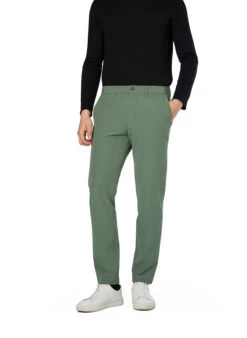 BOSS Green, Hose Commuter, Slim Fit, Jersey Wasserabweisend, Grün