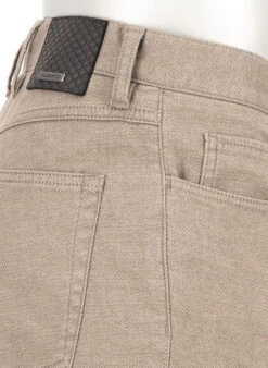 Alberto, Hose Pipe, Regular Fit, Baumwoll-Stretch, Braun Meliert -Herrenausstatter Verkaufe 452559 norm5