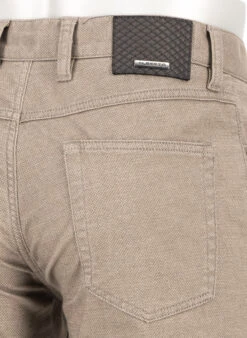 Alberto, Hose Pipe, Regular Fit, Baumwoll-Stretch, Braun Meliert -Herrenausstatter Verkaufe 452559 norm6