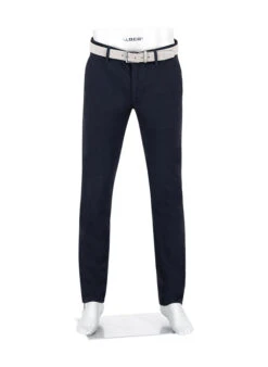 Alberto, Chino Lou, Regular Fit, Baumwolle, Navy Meliert