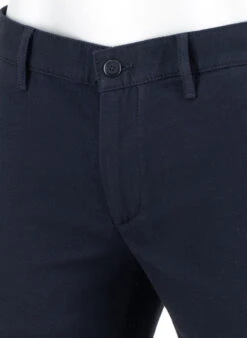 Alberto, Chino Lou, Regular Fit, Baumwolle, Navy Meliert -Herrenausstatter Verkaufe 452560 norm4