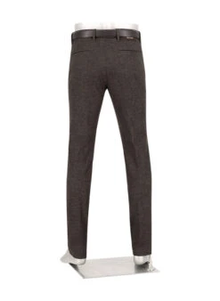 Alberto, Hose Rob, Slim Fit, Jersey, Mokka-salbei-beige Gemustert -Herrenausstatter Verkaufe 452561 norm3