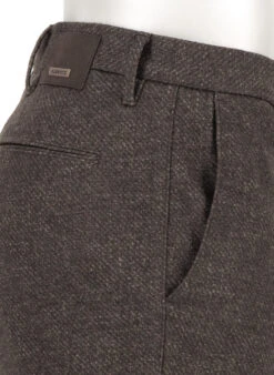 Alberto, Hose Rob, Slim Fit, Jersey, Mokka-salbei-beige Gemustert -Herrenausstatter Verkaufe 452561 norm5