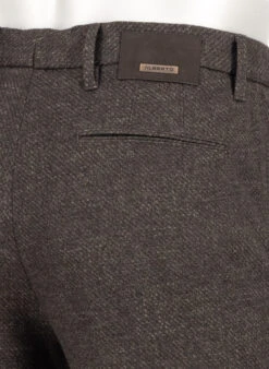 Alberto, Hose Rob, Slim Fit, Jersey, Mokka-salbei-beige Gemustert -Herrenausstatter Verkaufe 452561 norm6