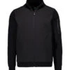 BOSS Green, Sweatjacke Momentum, Wolle-Mikrofaser, Schwarz