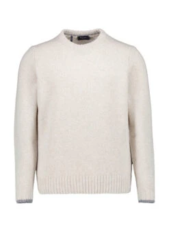 MAERZ Muenchen, Pullover, Merinowolle Extrafein, Greige Meliert