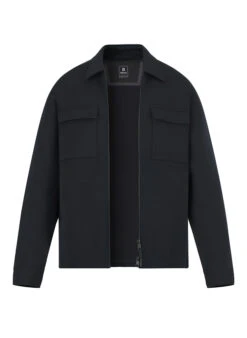 BOGGI MILANO, Overshirt, Wolle, Schwarz